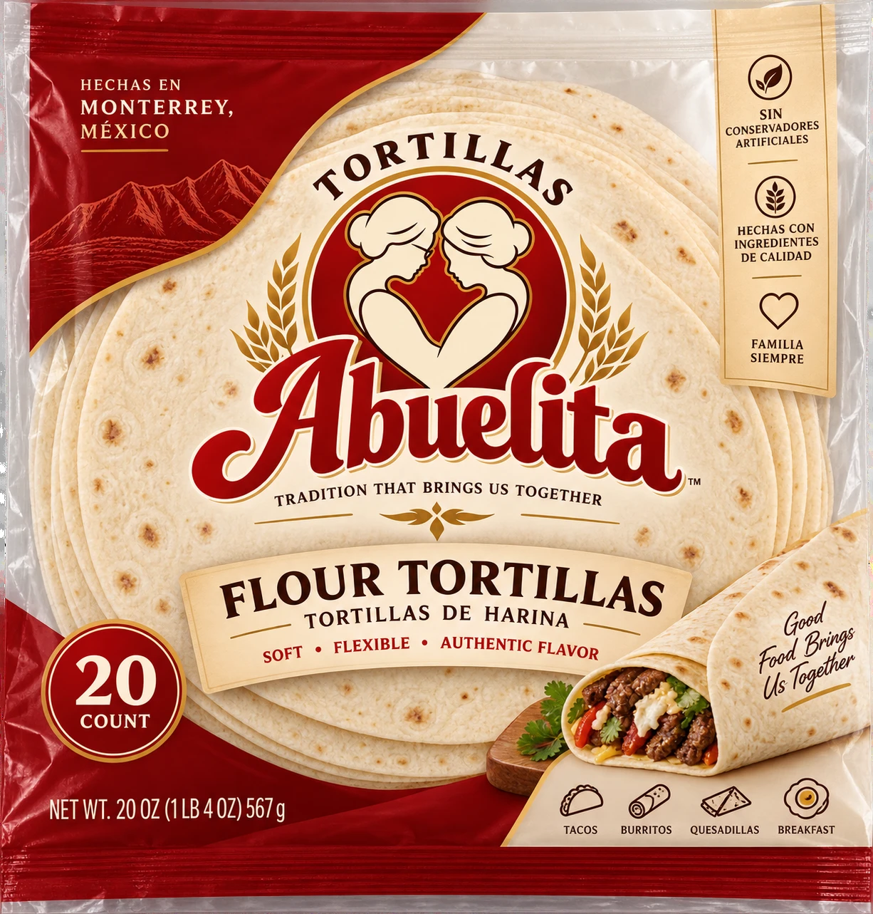 Tortillas Abuelita package